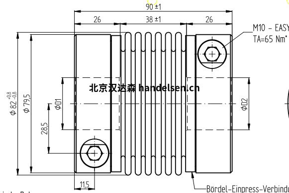 JAKOB 金屬波紋管聯軸器KM80 JAKOB 金屬波紋管聯軸器KM80