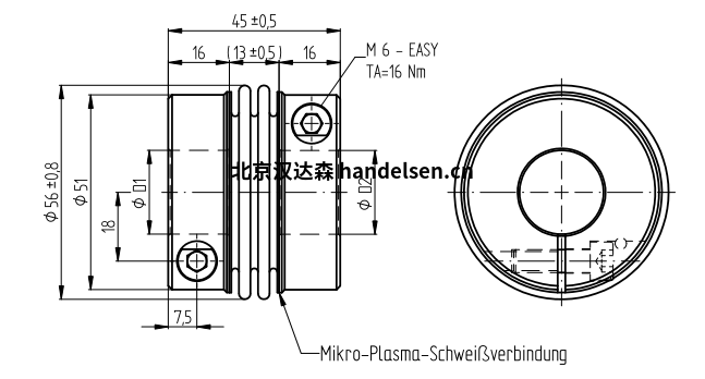 JAKOB 金屬波紋管聯軸器KG40-2W JAKOB 金屬波紋管聯軸器KG40-2W