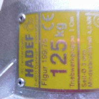 德國Hadef環鏈電動葫蘆66/04 AKS用于汽車制造