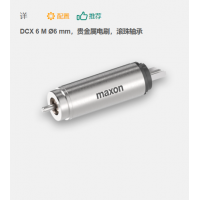 maxon 有刷直流電機 DCX 6 M ?6 mm，貴金屬電刷，滾珠軸承