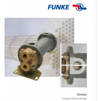 FUNKE 管殼式換熱器，主要用于冷卻液體，如潤滑油、以及通過飽和蒸汽加熱